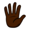 Raised Hand With Fingers Splayed - Black emoji on Emojidex